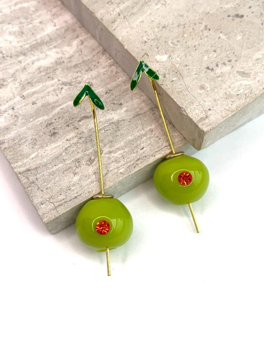 NEW ~ Anthropologie Olive Drop Earrings - Picture 9 of 14